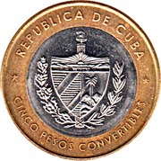 5 Pesos Ernesto Che Guevara obverse image