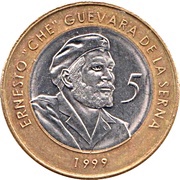 5 Pesos Ernesto Che Guevara reverse image