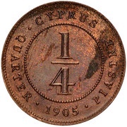 ¼ Piastre - Edward VII reverse image