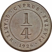 ¼ Piastre - George V reverse image