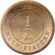 ½ Piastre - Victoria reverse image