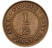 ½ Piastre - Edward VII reverse image
