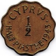 ½ Piastre - George VI reverse image