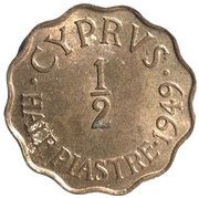 ½ Piastre - George VI reverse image