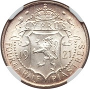 4½ Piastres - George V reverse image
