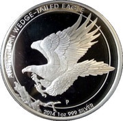 1 Dollar - Elizabeth II 4th Portrait - Australian Wedge-Tailed Eagle, Australia, 2014-2015 reverse image
