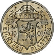 18 Piastres - Victoria reverse image