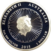 1 Dollar - Elizabeth II 4th Portrait - Australian Mother of Pearl obverse image