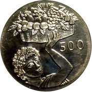 500 Mils FAO - Silver proof issue, Cyprus, 1970 reverse image