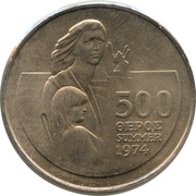 500 Mils Refugee, Cyprus, 1976 reverse image