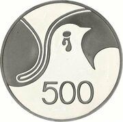 500 Mils Human Rights - Silver Proof issue, Cyprus, 1978 reverse image