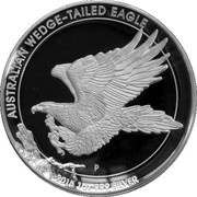 1 Dollar - Elizabeth II 4th Portrait - Australian Wedge-Tailed Eagle - Silver Proof - High Relief, Australia, 2015 reverse image