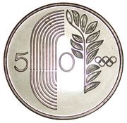 50 Cents Olympic Games Seoul, Cyprus, 1988 reverse image