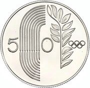 50 Cents Olympic Games Seoul - Silver Proof Issue, Cyprus, 1988 reverse image