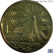 1 Dollar - Elizabeth II 4th Portrait - Australian Lighthouse Aid to Navigation reverse image