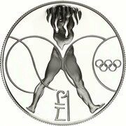 1 Pound Olympic Games Seoul - Silver Proof issue, Cyprus, 1988 reverse image