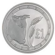 1 Pound FAO - Silver Proof Issue, Cyprus, 1995 reverse image