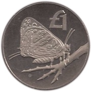 1 Pound Cyprus Butterfly, Cyprus, 2002 reverse image