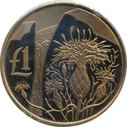 1 Pound Centaurea Akamantis, Cyprus, 2006 reverse image