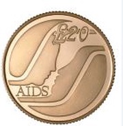 20 Pounds Special Government Fund against AIDS reverse image
