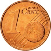 1 Euro Cent reverse image