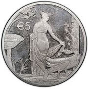 5 Euros Leda and the Swan, Cyprus, 2020 reverse image