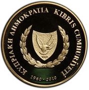 20 Euros 50th Anniversary of the Republic of Cyprus - gold obverse image