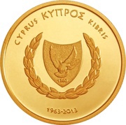 20 Euros 50th Anniversary of the Central Bank of Cyprus - gold obverse image