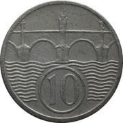 10 Haléřů reverse image