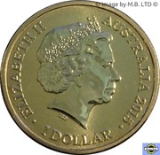 1 Dollar - Elizabeth II 4th Portrait - Unlikely Heroes - Blue Chequer Cock obverse image