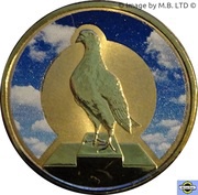 1 Dollar - Elizabeth II 4th Portrait - Unlikely Heroes - Blue Chequer Cock reverse image