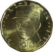 20 Korun Milan Rastislav Štefánik reverse image