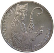 200 Korun Death of St. Adalbert, Czech Republic, 1997 reverse image