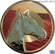 1 Dollar - Elizabeth II 4th Portrait - Unlikely Heroes - Sandy the War Horse reverse image