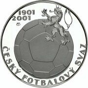 200 Korun Czech Football Association, Czech Republic, 2001 reverse image