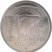 200 Korun Kilián Ignác Dientzenhofer, Czech Republic, 2001 reverse image