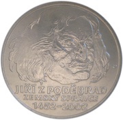 200 Korun George of Poděbrady, Czech Republic, 2002 reverse image