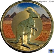1 Dollar - Elizabeth II 4th Portrait - Unlikely Heroes - Shake the Kangaroo reverse image