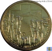 1 Dollar - Elizabeth II 4th Portrait - ANZAC Centenary reverse image