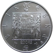 200 Korun Astronomical Clock in Prague obverse image