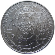 200 Korun Astronomical Clock in Prague, Czech Republic, 2010 reverse image