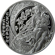200 Korun Alfons Mucha obverse image