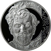 200 Korun Alfons Mucha, Czech Republic, 2010 reverse image
