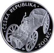 200 Korun Steam Car of Josef Božek obverse image