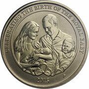 1 Dollar - Elizabeth II 4th Portrait - Birth HRH Princess Charlotte reverse image