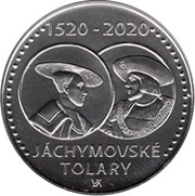 200 Korun Minting of the Jáchymov Thaler, Czech Republic, 2020 reverse image
