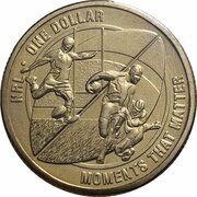 1 Dollar - Elizabeth II 4th Portrait - NRL - Moments That Matter reverse image