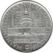 500 Korun Washington Declaration, Czech Republic, 2018 reverse image