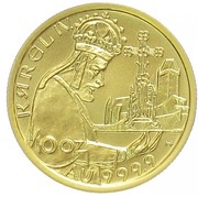 1000 Korun Karlštejn Castle, Czech Republic, 1998-1999 reverse image