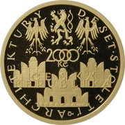 2000 Korun Late Renaissance - House Gables in Slavonice obverse image
